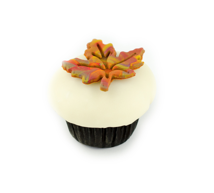We bake our cupcakes fresh daily. (Shown: Vegan Pumpkin Cupcake cupcakes.)